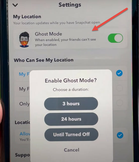 Snapchat Ghost Mode