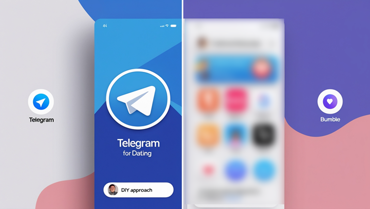 Infographic comparing Telegram's DIY dating approach to traditional dating apps' features