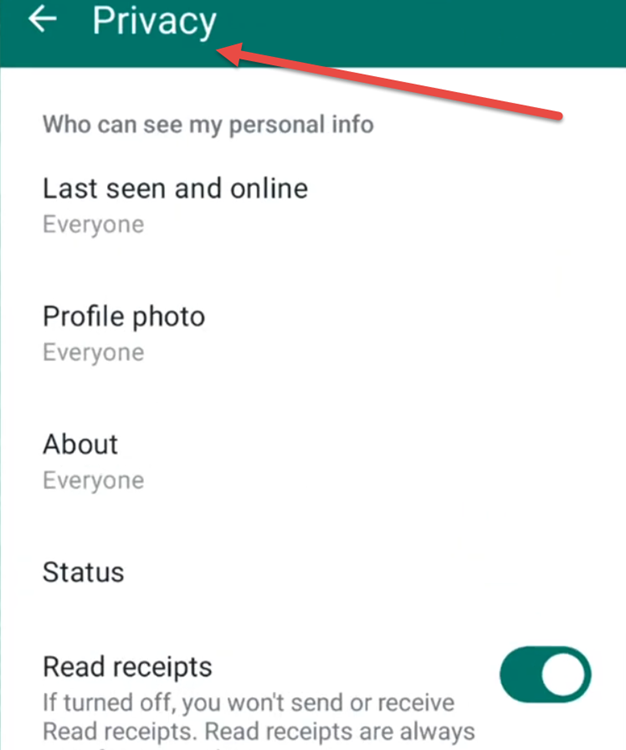 Privacy Settings in WhatsApp